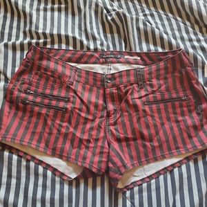 Blackheart red and black striped shorts